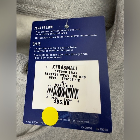 CHAMPION Men’s Reverse Weave Hoodie, C Logo Oxford Gray X-Small New with… - Picture 15 of 16